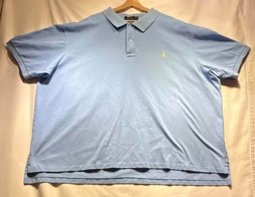 Polo Ralph Lauren Shirt Men's Extra Large Blue Knit Short Sleeve Casual Cotton
